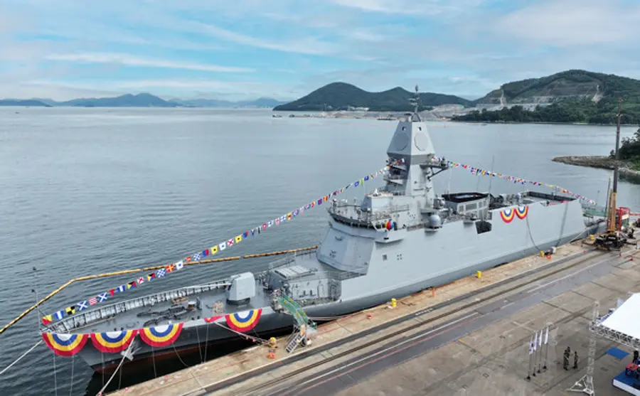 해군의 차세대 주력 호위함인 ‘경북함(울산급 Batch-III 2번함) (사진=SK오션플랜트)