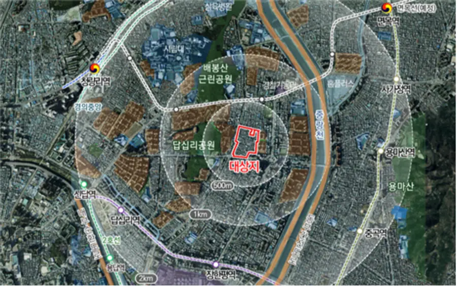 신속통합기획이 확정된 동대문구 장안동 134-15 일대 위치도 (사진=서울시)