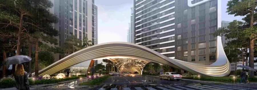 개포우성7차 재건축 래미안 루미원 단지(동측) 문주 이미지 (사진=삼성물산)