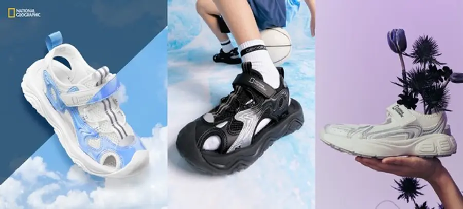 내셔널지오그래픽 어패럴 키즈 블릿츠 샌들 레인보우 블루 · 블릿츠 샌들 · 컨투어 프리즈 샌들 (사진=내셔널지오그래픽)