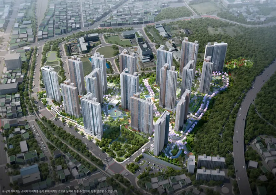 창원 메가시티 자이 위브 조감도(사진=두산건설 컨소시엄)