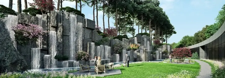 개포우성7차에 제안한 래미안 루미원 80m 파노라마 벽천 ‘더 인피니트 베일(사진=삼성물산)