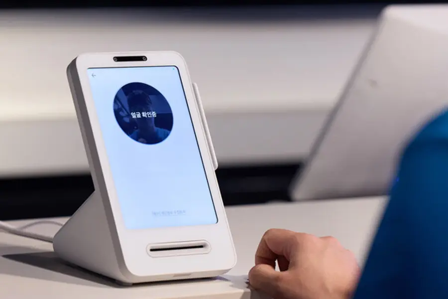 토스 페이스페이 서비스를 이용하는 모습