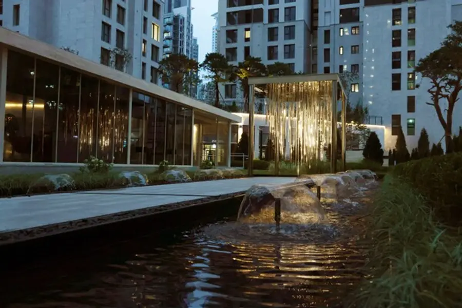 청담 르엘’에 설치된 사일로랩의 미술작품, ‘잔별’ (사진제공=롯데건설)