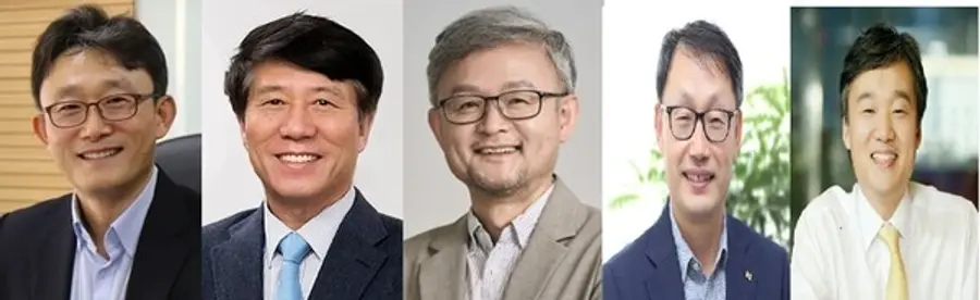  * (왼쪽부터) KT 차기 사장 후보로 박윤영 전 KT 기업부문장, 김태호 전 서울교통공사 사장, 박태웅 대통령소속 국가인공지능전략위원회 공공AX 분과장, 구현모 전 KT 사장과 윤경림 전 KT 그룹트랜스포메이션부문장 등이 하마평에 오르고 있다. 