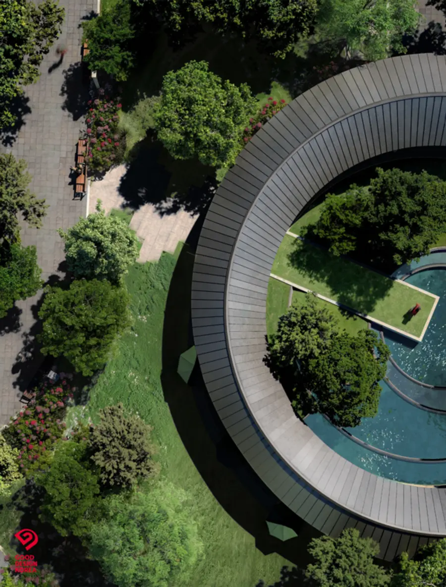 HDC현대산업개발이 선보여 올해 말 입주를 앞둔 잠실 래미안 아이파크 단지 내 파크오아시스(티하우스_HDC현대산업개발xSTAY Architects)가 2025 굿디자인어워드 코리아에서 은상(산업통상자원부 장관상)을 수상했다.