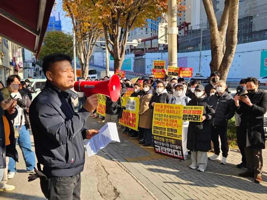 김주일 홍콩반점 점주협의회 회장이 발언하고 있다. (사진=황태규 기자)
