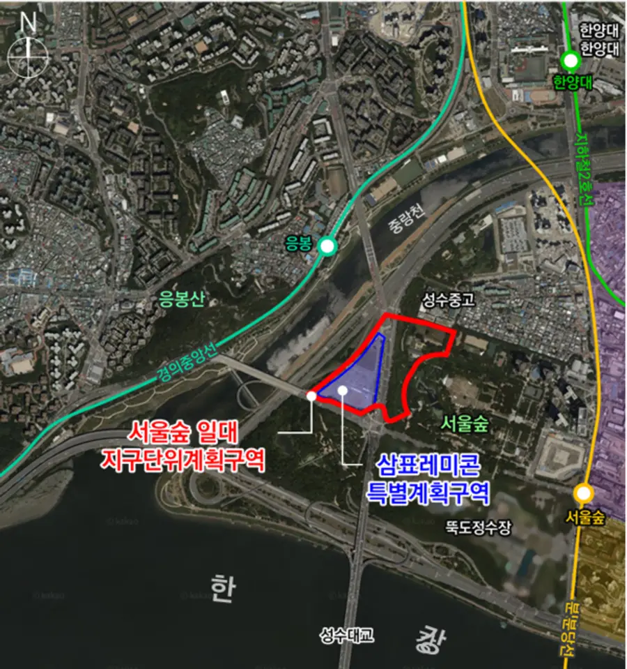 삼표레미콘 공장 부지 위치도 (출처=서울시)