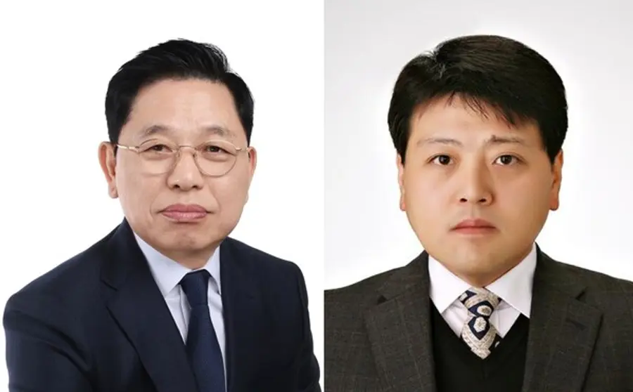 김상배 사장(왼쪽)과 조경득 부사장 (사진제공=유니드)