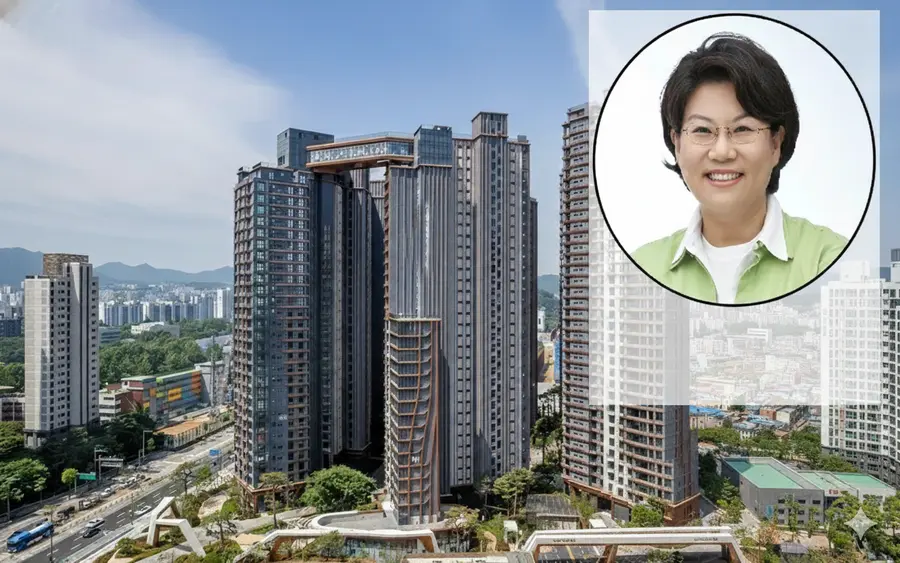 래미안 원펜타스 전경과 이혜훈 기획예산처 장관 후보자