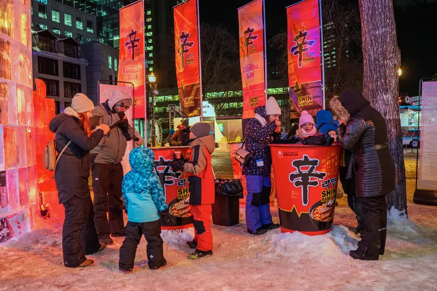 농심 캐나다 퀘백 윈터 카니발 신라면 브랜드존 사진. (사진=농심)