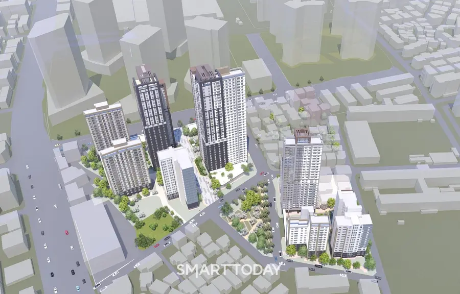 광진구 자양2동 681번지 일대 모아타운 정비 후 조감도 (출처=서울시)