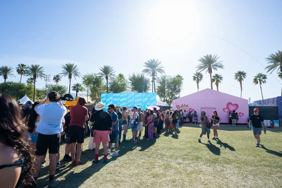 2025년 코첼라 페스티벌 당시 불닭 부스 전경. (삼양식품)