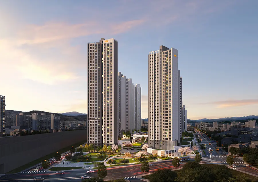  'e편한세상 부천 어반스퀘어' 단지 투시도 (사진=DL이앤씨)