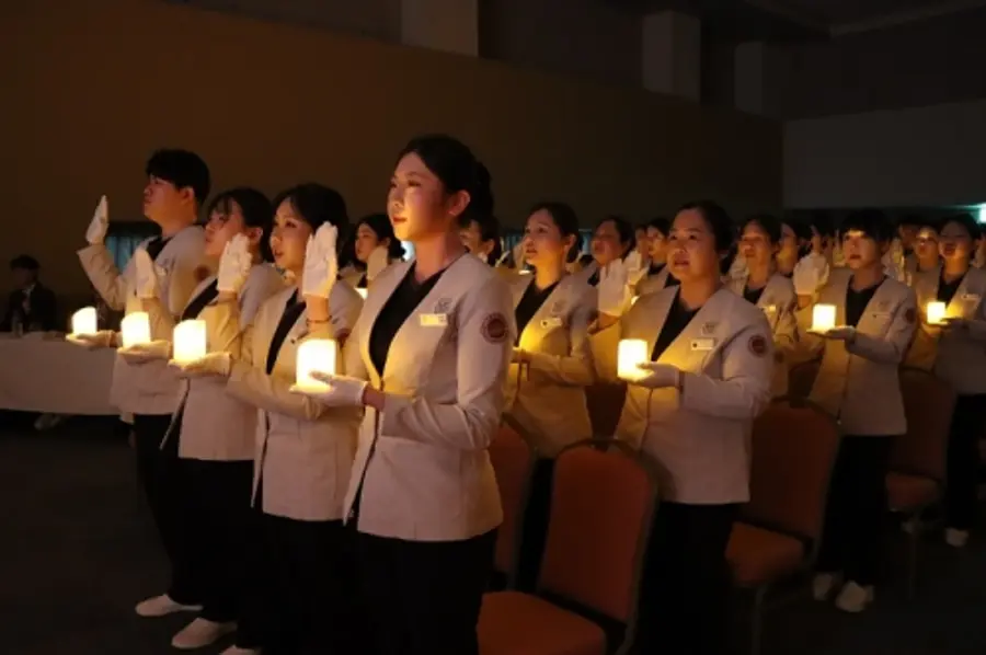 두원공대 간호학과 나이팅게일 선서식 모습(사진 제공: 두원공대 간호학과)