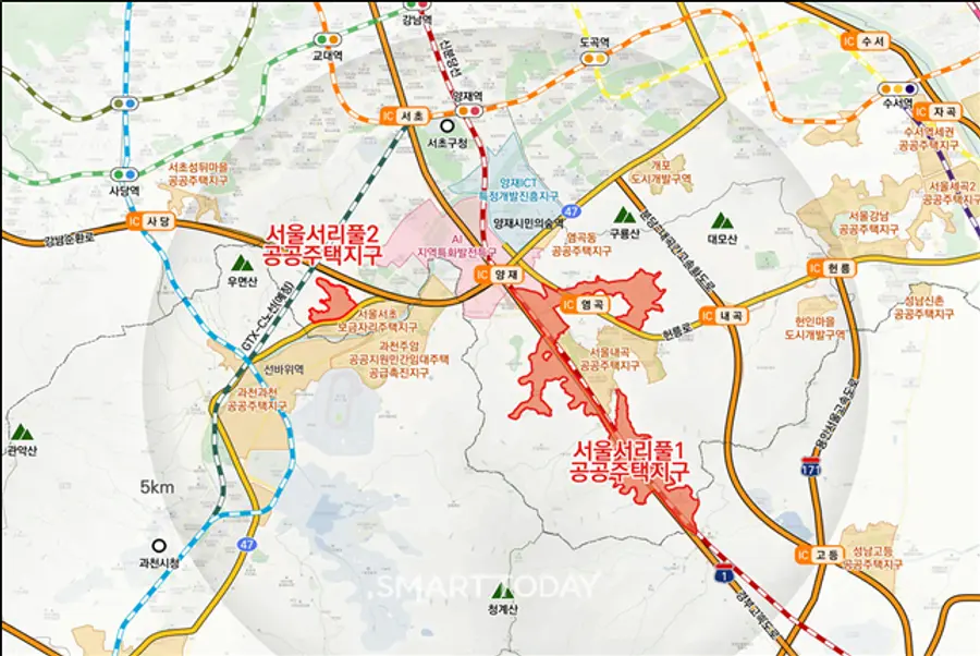 서울 서리풀2 공공주택지구 위치도 (출처=국토교통부)