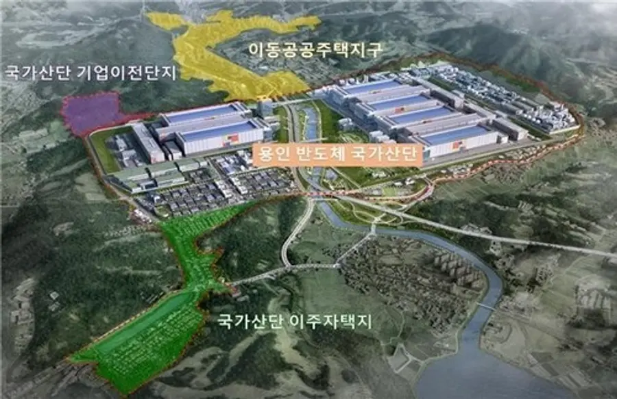 삼성전자 반도체 생산라인 들어설 용인 반도체국가산단 조감도. 용인시 제공
