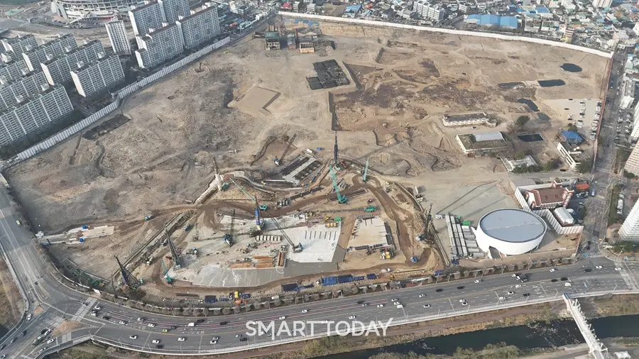 전방·일신방직 부지 모습(2026년 5월 말 기준) (사진=신영·우미건설)