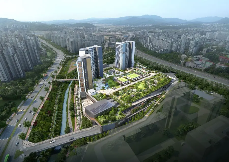 서울 송파구 장지차고지 입체화사업 건설공사 조감도. 금호건설 제공