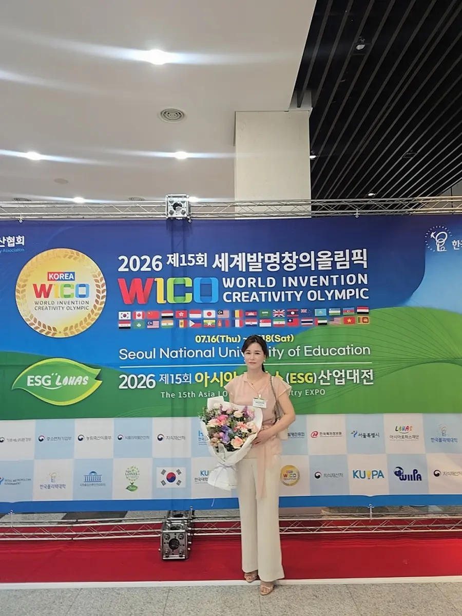 페이스의 이윤미 대표가 최근 열린 '2026 제15회 아시아 로하스(ESG) 산업대전'에 참석했다. (사진제공=몬퓨리엘)