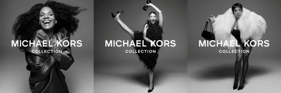 마이클 코어스 45주년 캠페인 이미지 (왼쪽부터 오드라 맥도널드(Audra McDonald), 서튼 포스터(Sutton Foster), 카라 영(Kara Young)) (출처: 마이클 코어스)