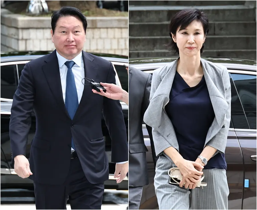 최태원 SK그룹 회장과 노소영 아트센터 나비 관장. 연합뉴스