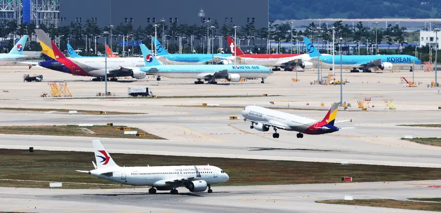 18일 인천공항 계류장 모습. 연합뉴스